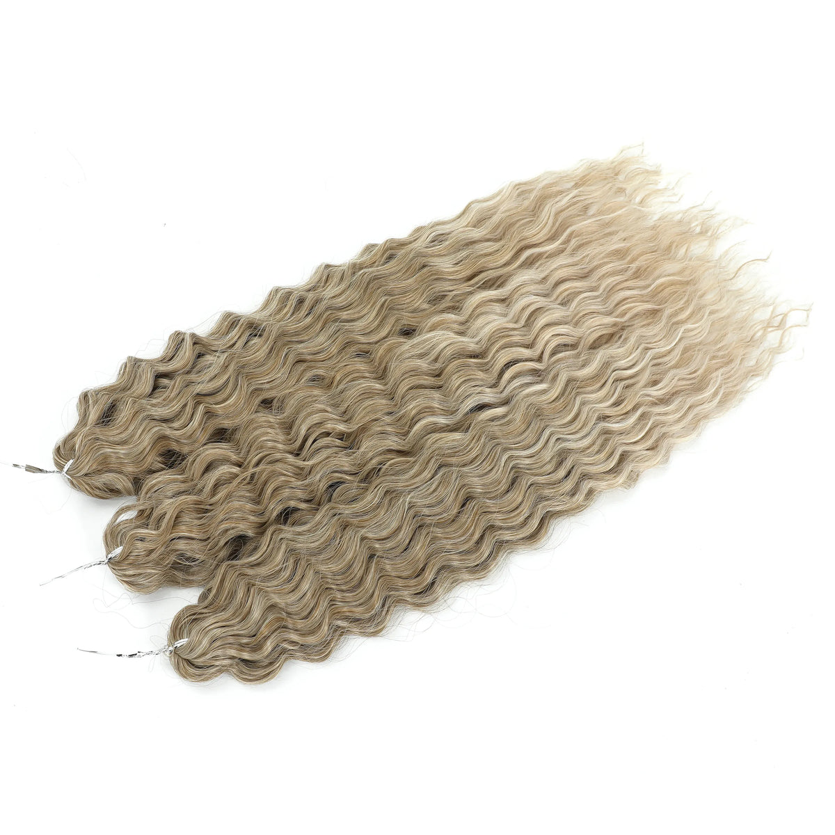 Gladys 24 Inch Ariel Water Wave Crochet Hair Extensions 300g/3pcs Blonde Black 60cm Braids Twist Hair Synthetic Hair Extensions