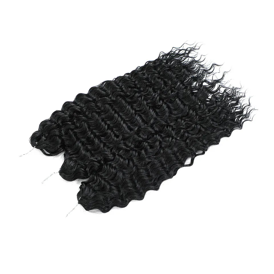 Gladys 24 Inch Ariel Water Wave Crochet Hair Extensions 300g/3pcs Blonde Black 60cm Braids Twist Hair Synthetic Hair Extensions
