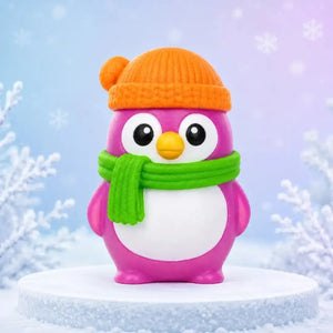 Glow in the Dark Arctic Penguin Crunchy Squishy Fidget Toy, Sensory Stress Relief Squeeze