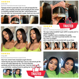 Glueless Bob Hair Wig Human Hair Ready To Wear Straight Transprent 4x4 Lace Closure Wigs For Women Glueless Wigs Human Hair