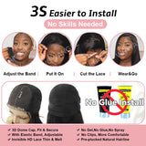 Glueless Body Wave Human Hair Wig, 5x5 HD Lace Closure, 250% Density, Pre-Plucked Wear & Go