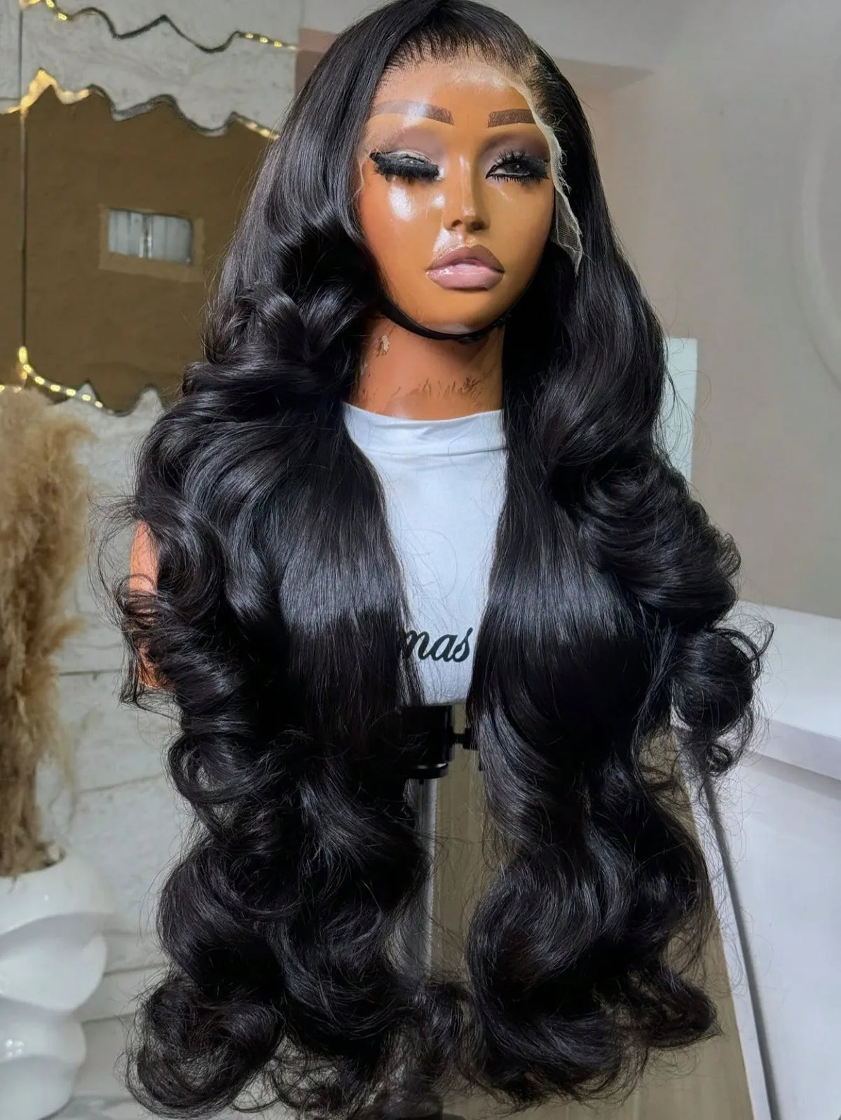 Glueless Body Wave Lace Front Wig 42 Inch 5x5 13x4 13x6 Transparent Lace 250 Density Brazilian Human Hair For Women Pre Plucked
