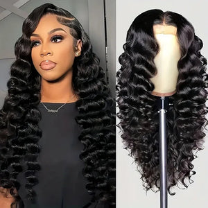Glueless Burmese Curly Human Hair Wig Ready to Wear 13x4 Deep Wave Curly Lace Front Human Hair Wigs For Woman on Clearance Sale for Women Ready to Wear On Clearance Sale Pre Plucked Wig Party Work Daily Life