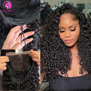 Glueless Drawstring Ready To Wear Wigs 100% Natural Hair 13x4 Hd Lace Frontal Wigs Drawstring Seamless Clips Wig For Women