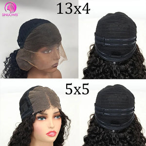 Glueless Drawstring Ready To Wear Wigs 100% Natural Hair 13x4 Hd Lace Frontal Wigs Drawstring Seamless Clips Wig For Women