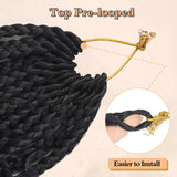 Goddess Box Braids Crochet Hair  8 Inch Pre Looped Boho Crochet Braids with Curly Ends, 8 Packs Synthetic Crochet Hair for Women