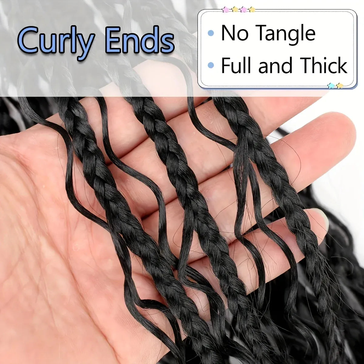 Goddess Box Braids Crochet Hair 8 Packs Crochet Box Braids Curly Ends Boho Box Braid Crochet Hair Prelooped Bohemian Synthetic Crochet Braids Hair for Women