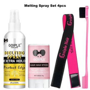 GOIPLE Lace Wig Melting Spray, Waterproof Invisible Lace Glue, Wig Bonding Adhesive with Brush and Accessories