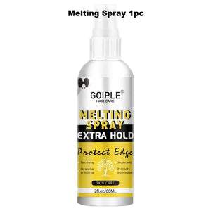 GOIPLE Lace Wig Melting Spray, Waterproof Invisible Lace Glue, Wig Bonding Adhesive with Brush and Accessories