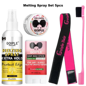 GOIPLE Lace Wig Melting Spray, Waterproof Invisible Lace Glue, Wig Bonding Adhesive with Brush and Accessories