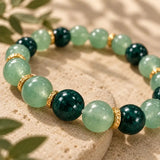 Green Aventurine Crystal Beaded Bracelet for Good Luck, Wealth and Prosperity Attraction