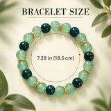 Green Aventurine Crystal Beaded Bracelet for Good Luck, Wealth and Prosperity Attraction