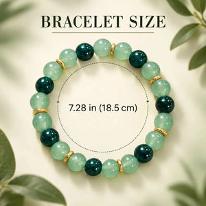 Green Aventurine Crystal Beaded Bracelet for Good Luck, Wealth and Prosperity Attraction