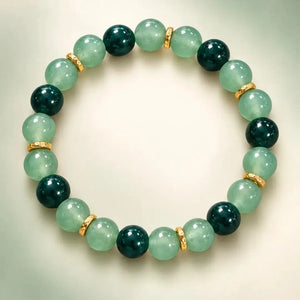 Green Aventurine Crystal Beaded Bracelet for Good Luck, Wealth and Prosperity Attraction