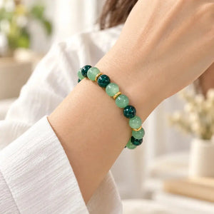 Green Aventurine Crystal Beaded Bracelet for Good Luck, Wealth and Prosperity Attraction