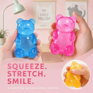 Gummy Bear Squishy Fidget Toy, Soft Squeeze Sensory Stress Relief Toy for Kids and Adults, Party Favor Gift