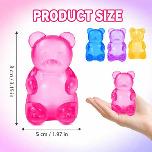 Gummy Bear Squishy Fidget Toy, Soft Squeeze Sensory Stress Relief Toy for Kids and Adults, Party Favor Gift