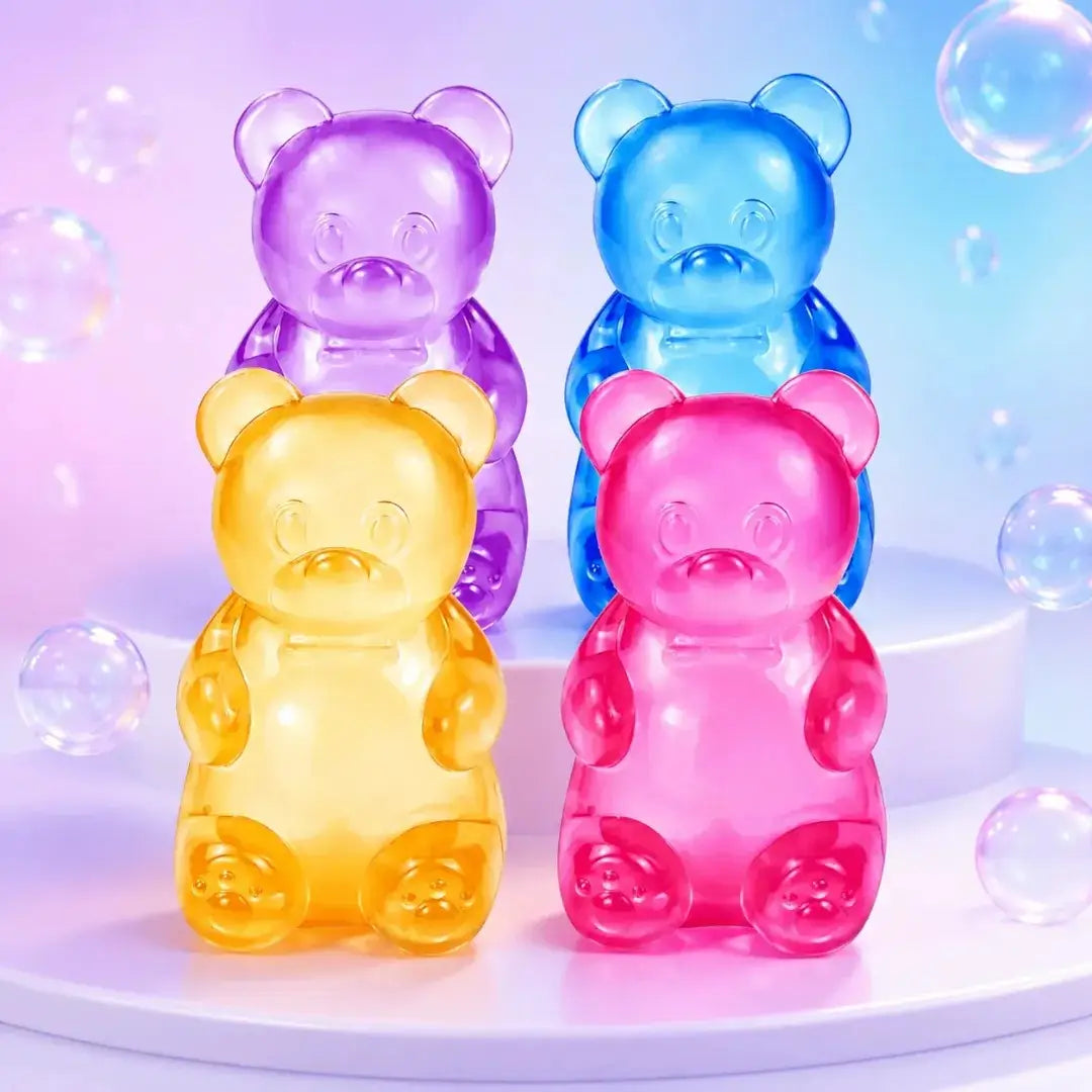 Gummy Bear Squishy Fidget Toy, Soft Squeeze Sensory Stress Relief Toy for Kids and Adults, Party Favor Gift