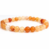 Handmade Polished Natural Gemstone 6mm Round Beads Stretch Elastic Crystal Reiki Healing Chakra Meditation Yoga Bracelet Jewelry