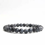 Handmade Polished Natural Gemstone 6mm Round Beads Stretch Elastic Crystal Reiki Healing Chakra Meditation Yoga Bracelet Jewelry