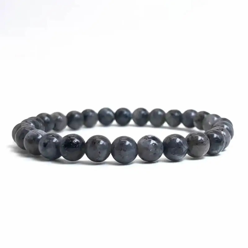 Handmade Polished Natural Gemstone 6mm Round Beads Stretch Elastic Crystal Reiki Healing Chakra Meditation Yoga Bracelet Jewelry