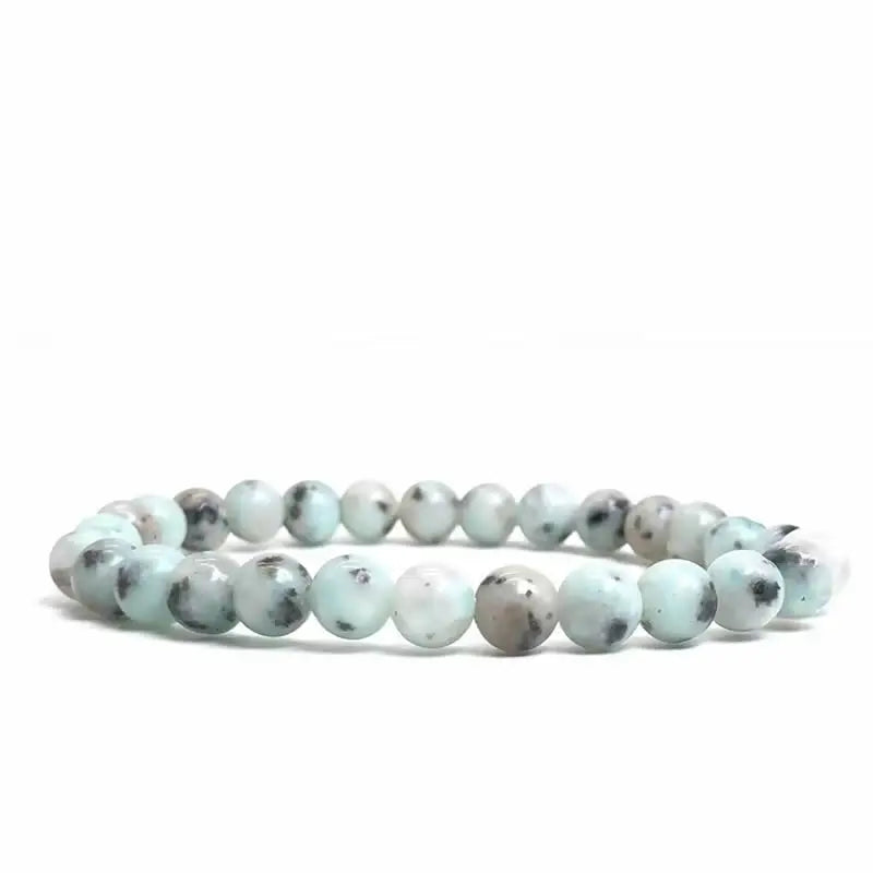 Handmade Polished Natural Gemstone 6mm Round Beads Stretch Elastic Crystal Reiki Healing Chakra Meditation Yoga Bracelet Jewelry