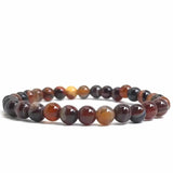 Handmade Polished Natural Gemstone 6mm Round Beads Stretch Elastic Crystal Reiki Healing Chakra Meditation Yoga Bracelet Jewelry