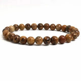 Handmade Polished Natural Gemstone 6mm Round Beads Stretch Elastic Crystal Reiki Healing Chakra Meditation Yoga Bracelet Jewelry