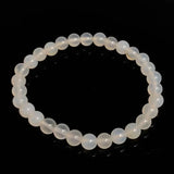 Handmade Polished Natural Gemstone 6mm Round Beads Stretch Elastic Crystal Reiki Healing Chakra Meditation Yoga Bracelet Jewelry