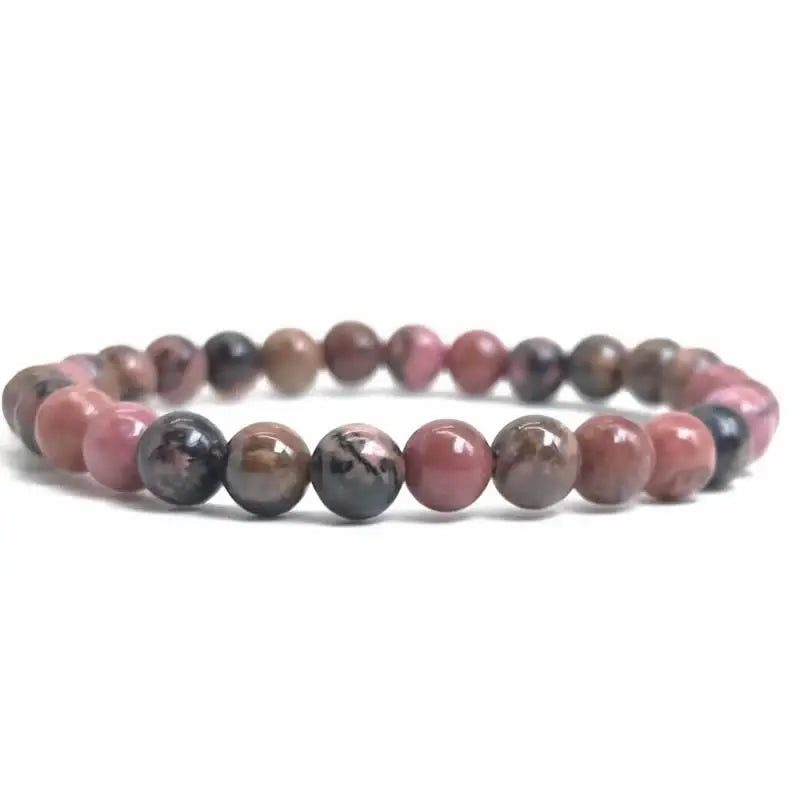 Handmade Polished Natural Gemstone 6mm Round Beads Stretch Elastic Crystal Reiki Healing Chakra Meditation Yoga Bracelet Jewelry