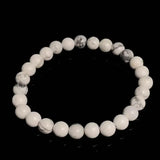 Handmade Polished Natural Gemstone 6mm Round Beads Stretch Elastic Crystal Reiki Healing Chakra Meditation Yoga Bracelet Jewelry