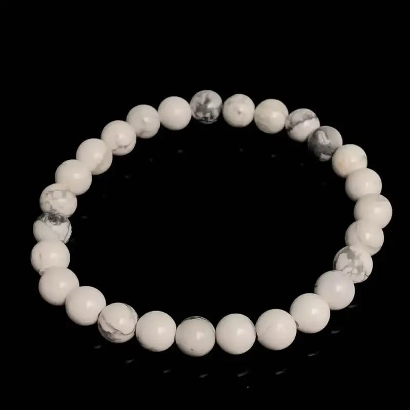 Handmade Polished Natural Gemstone 6mm Round Beads Stretch Elastic Crystal Reiki Healing Chakra Meditation Yoga Bracelet Jewelry
