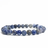 Handmade Polished Natural Gemstone 6mm Round Beads Stretch Elastic Crystal Reiki Healing Chakra Meditation Yoga Bracelet Jewelry