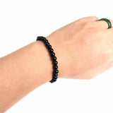 Handmade Polished Natural Gemstone 6mm Round Beads Stretch Elastic Crystal Reiki Healing Chakra Meditation Yoga Bracelet Jewelry