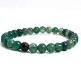 Handmade Polished Natural Gemstone 6mm Round Beads Stretch Elastic Crystal Reiki Healing Chakra Meditation Yoga Bracelet Jewelry