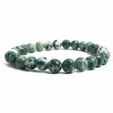 Handmade Polished Natural Gemstone 6mm Round Beads Stretch Elastic Crystal Reiki Healing Chakra Meditation Yoga Bracelet Jewelry
