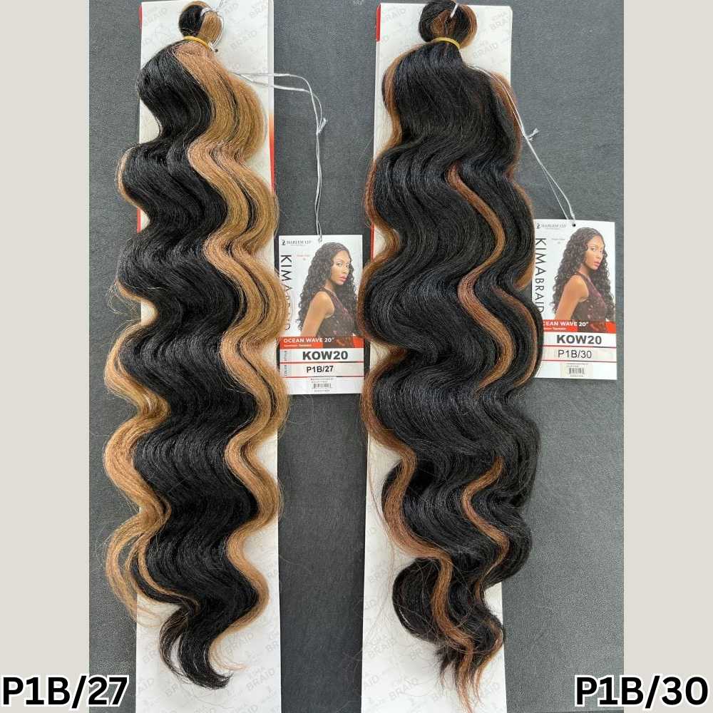 Harlem125 Kima Synthetic Crochet Braiding Hair - Ocean Wave 20"