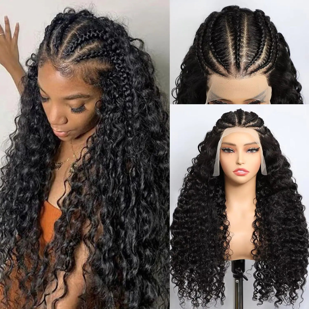 HD Lace Wig 13x6 Human Hair Natural Color Deep Wave Human Hair Wigs Pre Plucked 180 200 Density 30 40 Inch For Black Women