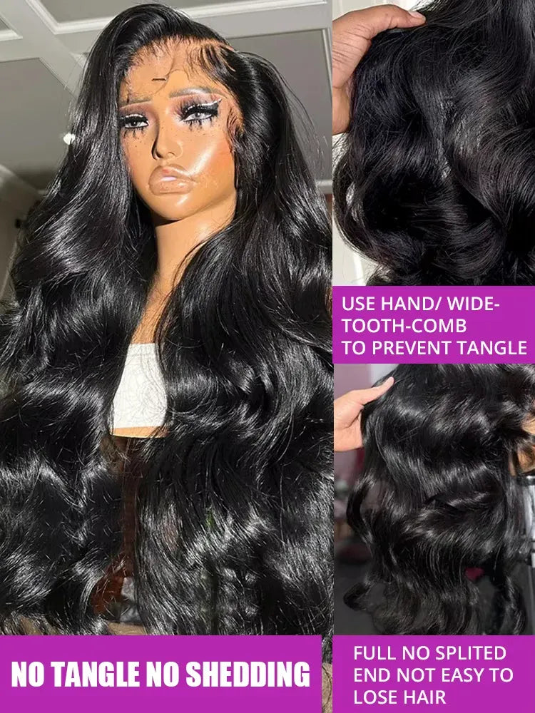 HD Transparent 13x4 13x6 Body Wave Lace Front Wig Pre Plucked 360 Lace Frontal Wig Human Hair Wigs For Women 5x5 Closure Wig