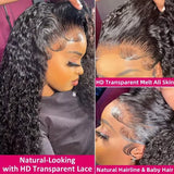 HD Transparent Deep Curly Frontal Wig 13x4 Curly Lace Front Human Hair Wigs For Black Women Wet And Wavy Water Clearance On Sale