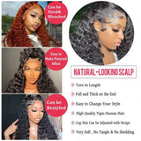 HD Transparent Deep Curly Frontal Wig 13x4 Curly Lace Front Human Hair Wigs For Black Women Wet And Wavy Water Clearance On Sale