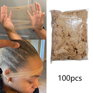 HD Wig Caps Transparent Lace Front Wig Cap Nylon Stretchy Hair Net for Women & Men Light Brown Wholesale
