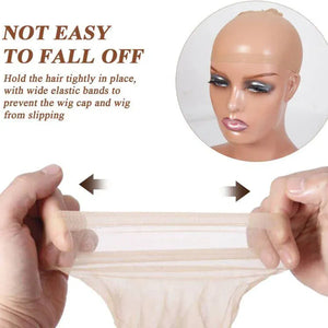 HD Wig Caps Transparent Lace Front Wig Cap Nylon Stretchy Hair Net for Women & Men Light Brown Wholesale