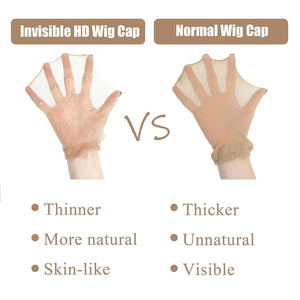 HD Wig Caps Transparent Lace Front Wig Cap Nylon Stretchy Hair Net for Women & Men Light Brown Wholesale