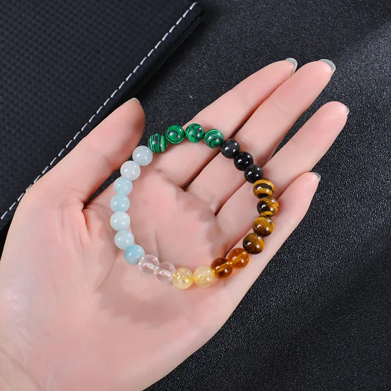 Healing Crystal Bracelet for Women 8mm Crystal Natural Stone Beads Wealth Money Success Bracelet Good Luck Jewelry Gift