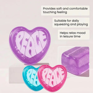 Heart Squishy Fidget Toy, Soft Slow Rising Stress Relief Squeeze for Sensory Play