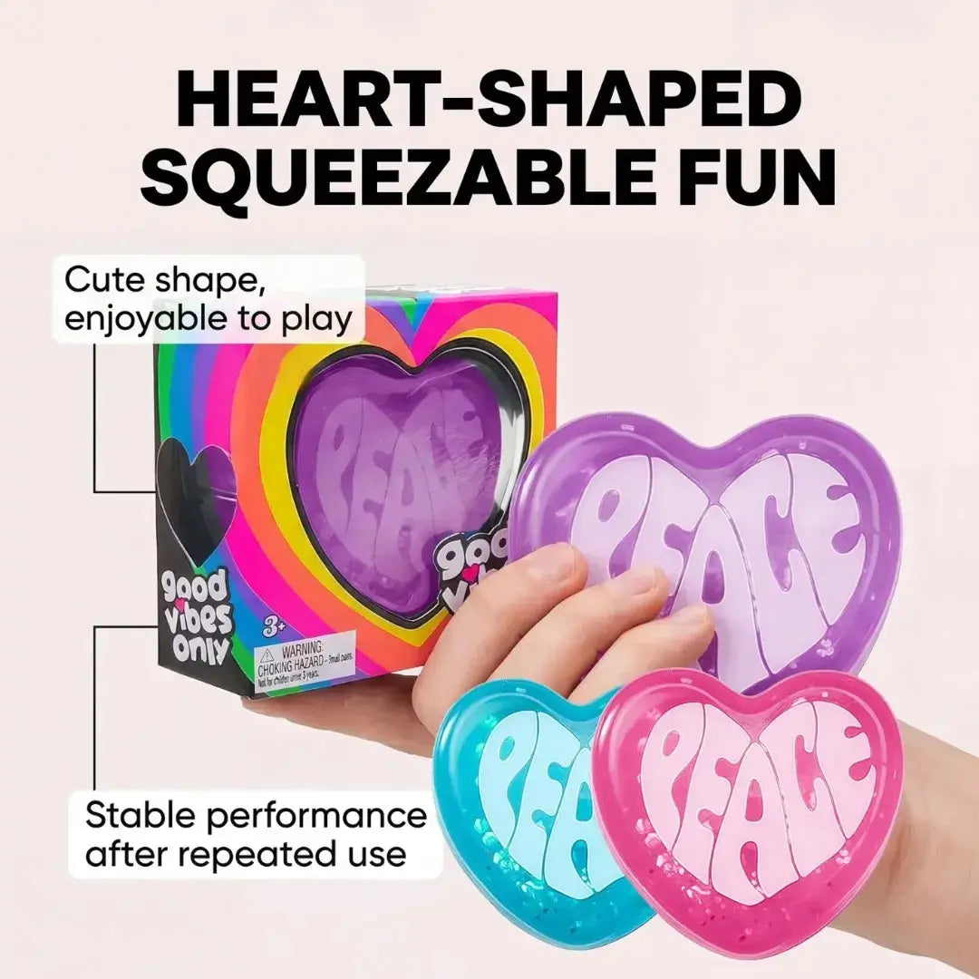 Heart Squishy Fidget Toy, Soft Slow Rising Stress Relief Squeeze for Sensory Play