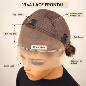 (Hecate) Afro Kinky Curly Pixie Remy Human Hair Wig, 13x4 Transparent Lace Front, Glueless Short Cut