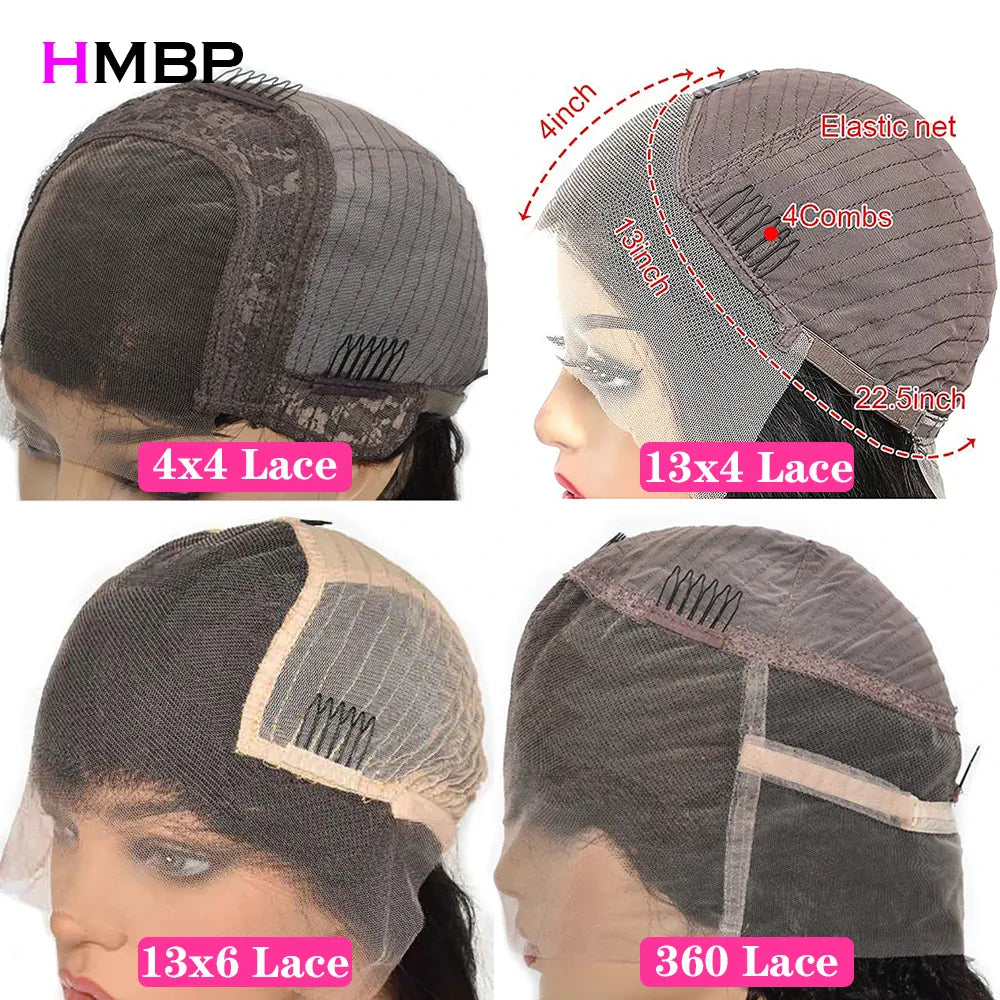 High Density 425g Loose Deep Wave 360 Hd Transparent Lace Full Frontal Wig Human Hair  Brazilian Curly Wigs Preplucked For Women