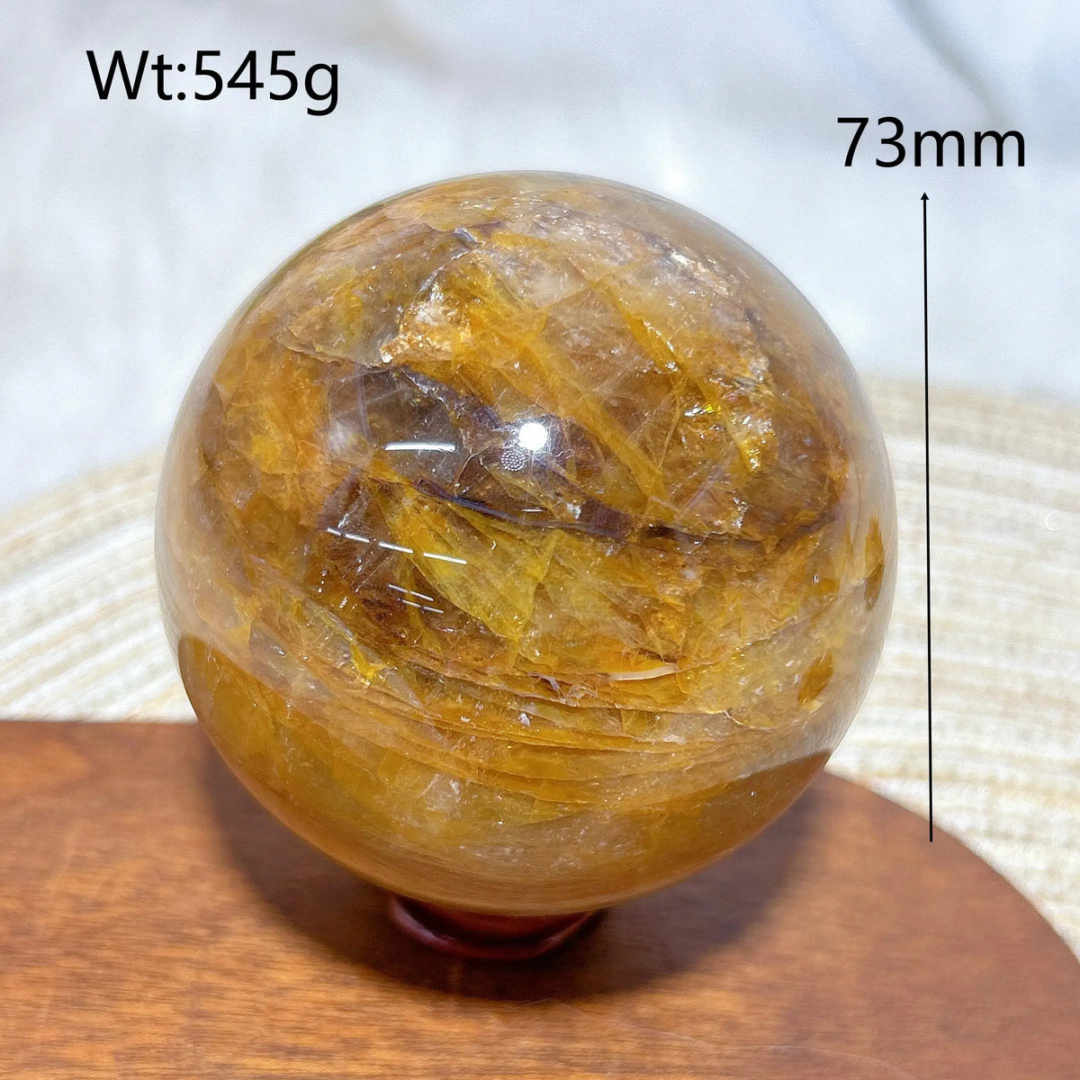 High Quality Healing Natural Crystal Golden Healer Sphere Polished Ball Mineral Reiki Ornament Home Decorations Room Decor Gift
